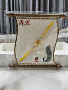 Royal Scroll Rakhi (Specify colour preference in notes)