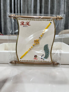 Royal Scroll Rakhi (Specify colour preference in notes)