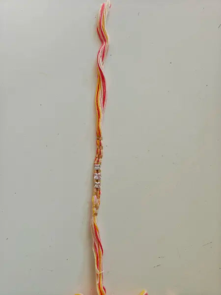 Festive Multicolour Crystal Rakhi
