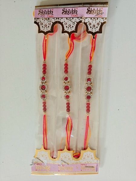Ruby Floral Stone Rakhi