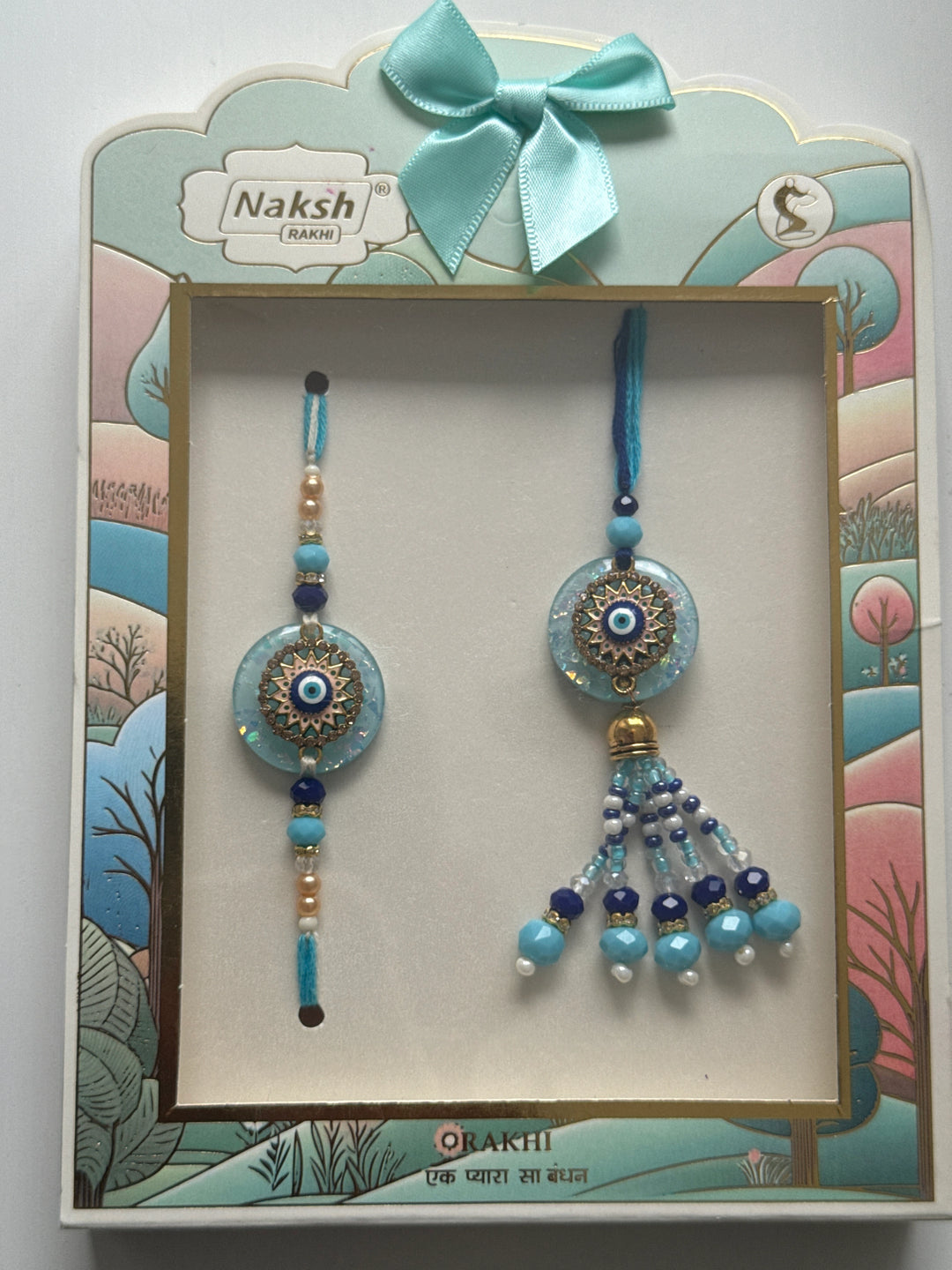 Shop Bhaiya-Bhabhi Feng Shui Rakhi Set at Grocerywala