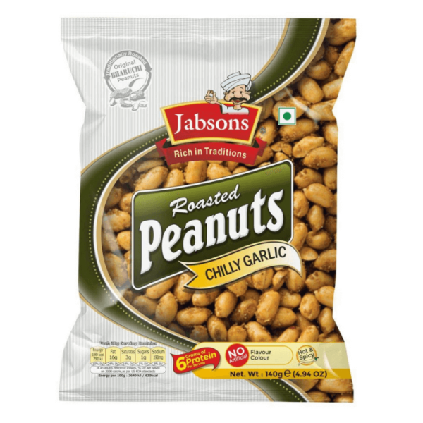 Shop Jabsons Peanuts Chilli Garlic - 140g at Grocerywala