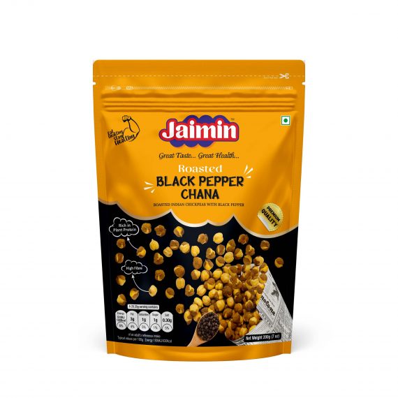 Shop Jaimin Roasted Black Pepper Chana - 200g at Grocerywala