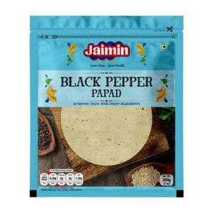 Shop Jaimin Papad Black Pepper - 200g at Grocerywala
