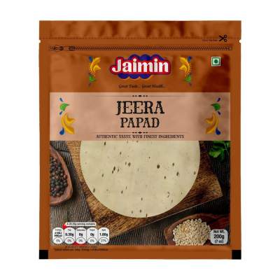 Shop Jaimin Papad Jeera - 200g at Grocerywala