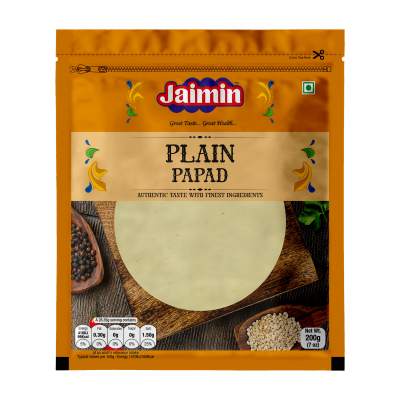 Shop Jaimin Papad Plain - 200g at Grocerywala