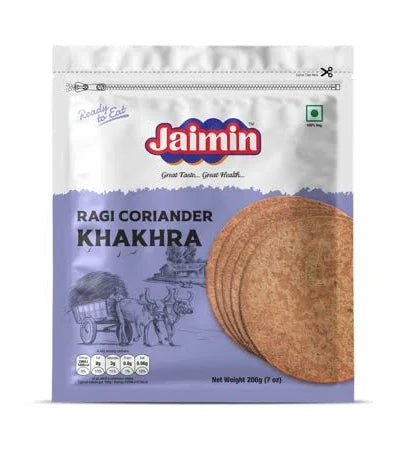 Shop Jaimin Ragi Coriander Khakra - 200g at Grocerywala
