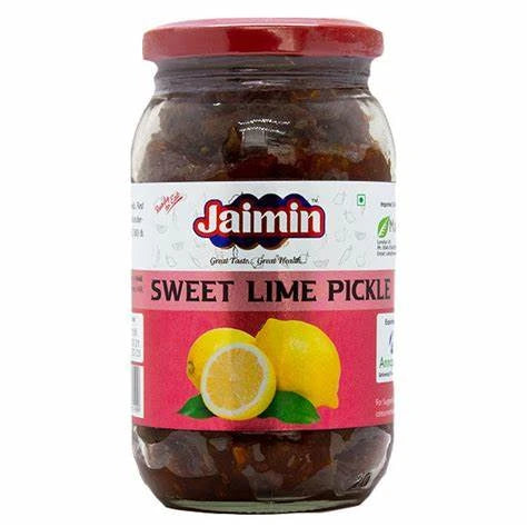 Shop Jaimin Sweet Lime Pickle - 500g at Grocerywala