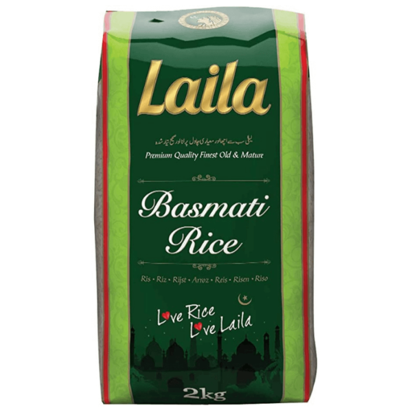 Shop Laila Basmati Rice - 2kg at Grocerywala
