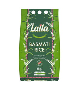 Laila basmati rice 5kg long grain rice pack