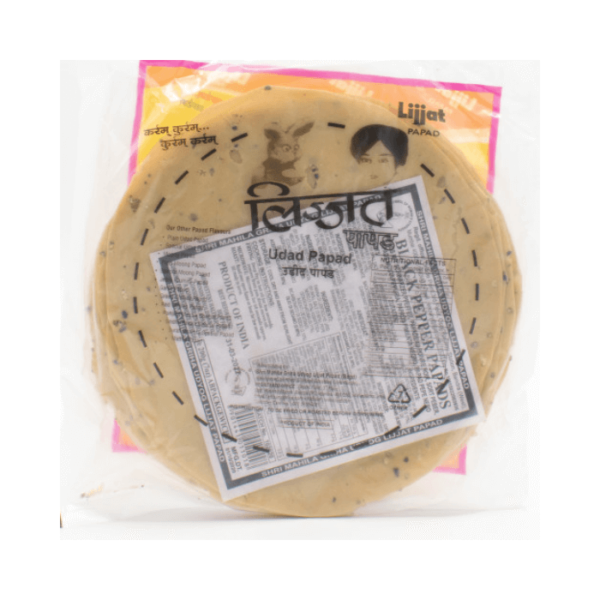 Shop Lijjat Black Pepper Papad 200G at Grocerywala