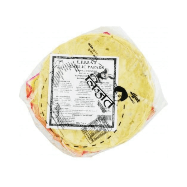 Shop Lijjat Garlic Papad 200G at Grocerywala