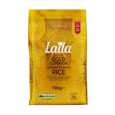 Shop Laila Basmati Rice Gold Superior Longer - 10kg at Grocerywala