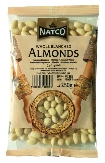 Shop Natco Almonds Blanched Whole - 250g at Grocerywala