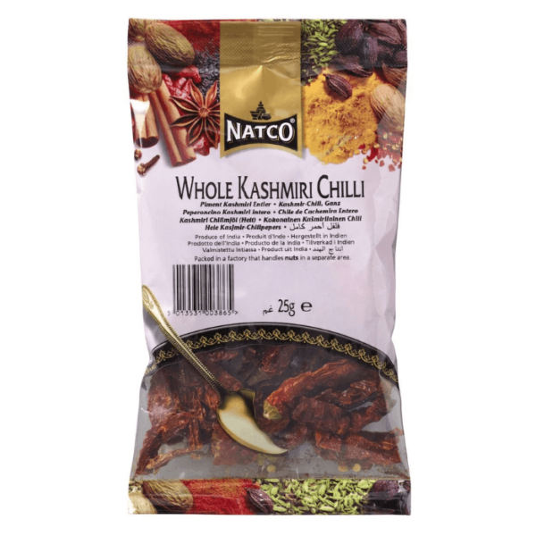 Shop Natco Kashmiri Chilli Whole - 25g at Grocerywala
