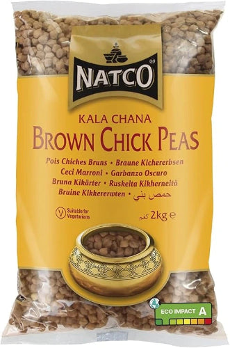 Shop Natco Brown Chick Peas (Kala Chana) - 2kg at Grocerywala