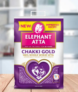 Elephant Chakki Gold wholewheat atta — representative pack design