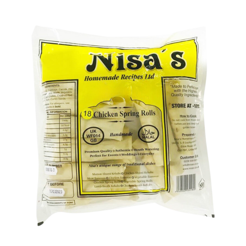 Shop NISA'S 18 CHICKEN SPRING ROLL at Grocerywala