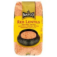 Shop Natco Red Split Lentils (Masoor Dal) - 1kg at Grocerywala
