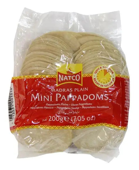 Natco Papadoms Madras Plain Coin - 200g