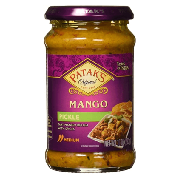 Shop Pataks Pickle Mango Medium - 283g at Grocerywala