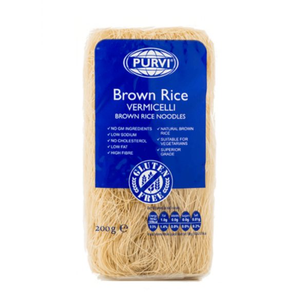 Shop Purvi Brown Rice Vermicelli 200G at Grocerywala