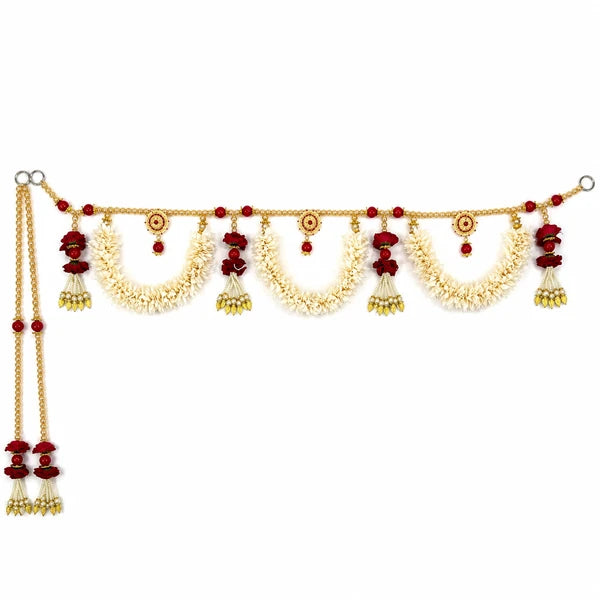 Premium Moti & Artificial Flower Toran - 41Inch