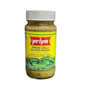 Shop Priya Pickle Green Chilli - 300g at Grocerywala