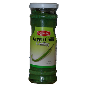 Shop Ramdev Green Chilli Chutney - 220g at Grocerywala