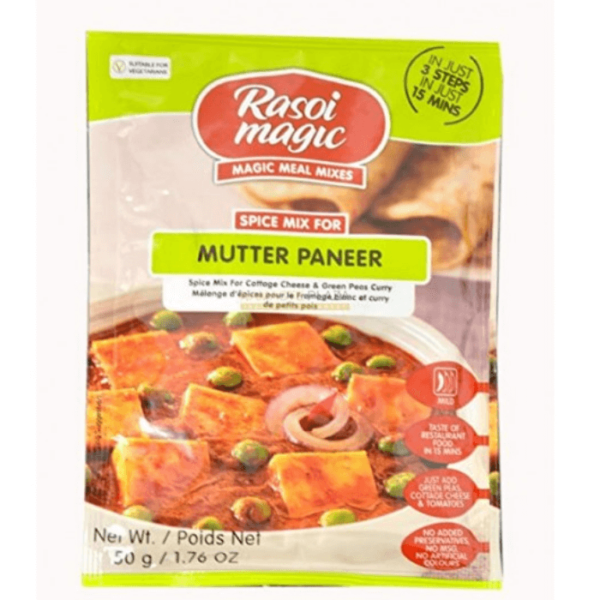 Shop Rasoi Magic Spice Mutter Paneer 50G at Grocerywala