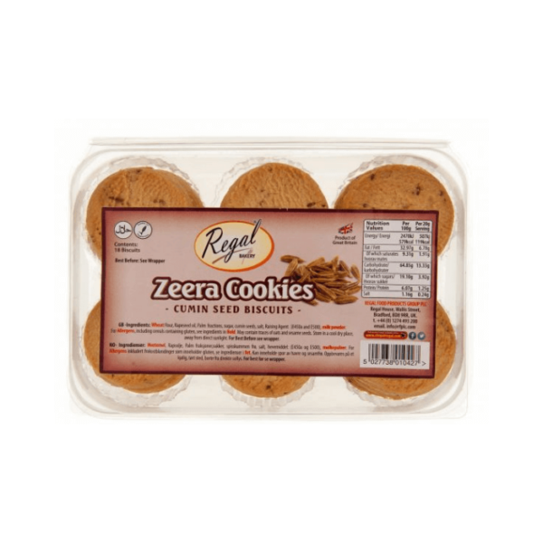 Shop Regal Eggfree Jeera Cookies (18pcs) - 200g at Grocerywala