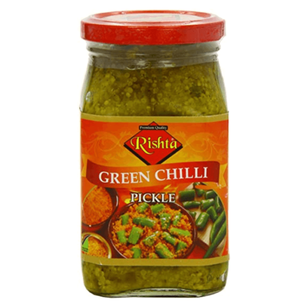 Shop Rishta Pickle Green Chilli - 400g at Grocerywala