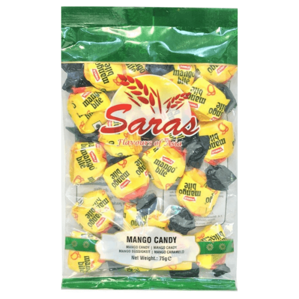 Shop Saras Mango Candy - 57g at Grocerywala