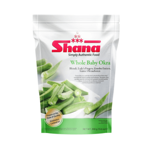 Shop Shana Okra Whole (Bhindi) Frozen - 300g at Grocerywala