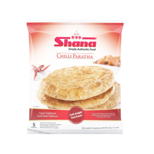 Shop Shana Chilli Parantha Frozen (5pcs) - 400g at Grocerywala