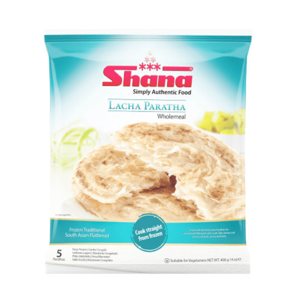 Shop Shana Lacha Paratha Wholemeal Frozen (5pcs) - 400g at Grocerywala