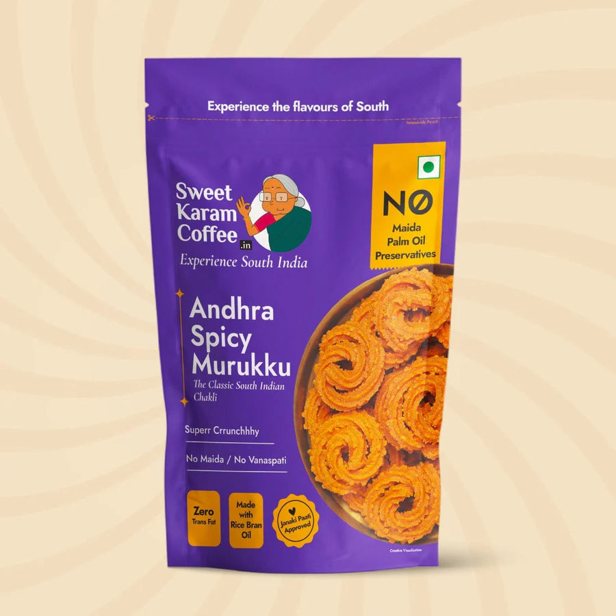 Sweet Karam Coffee Andhra Spicy Murukku 180g at Grocerywala