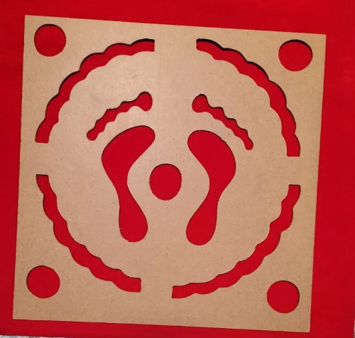 Shop Sacred Footprint Stencil at Grocerywala