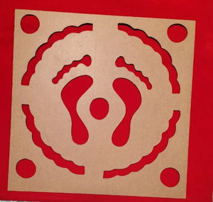 Shop Sacred Footprint Stencil at Grocerywala