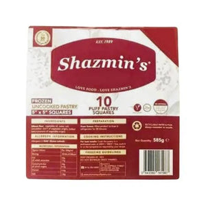 Shop Shazmin Puff Pastry 5"X5" (10 pcs) - 585g at Grocerywala