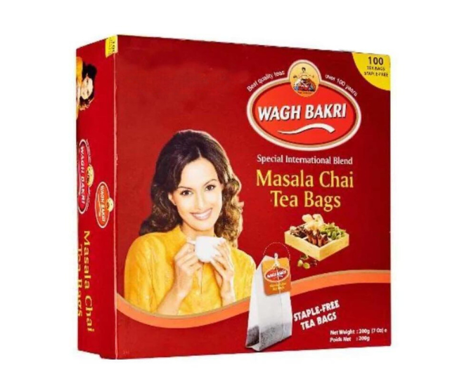 Shop Wagh Bakri Masala Tea (100 bags) - 200g at Grocerywala
