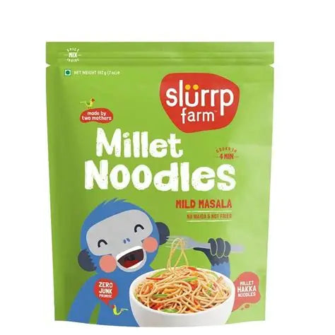 Shop Slurrp Farm Millet Noodles (Mild Masala) - 192g at Grocerywala