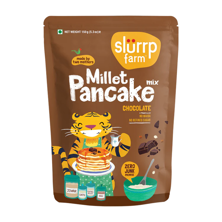 Shop Slurrp Farm Millet Pancake Mix Chocolate - 150g at Grocerywala