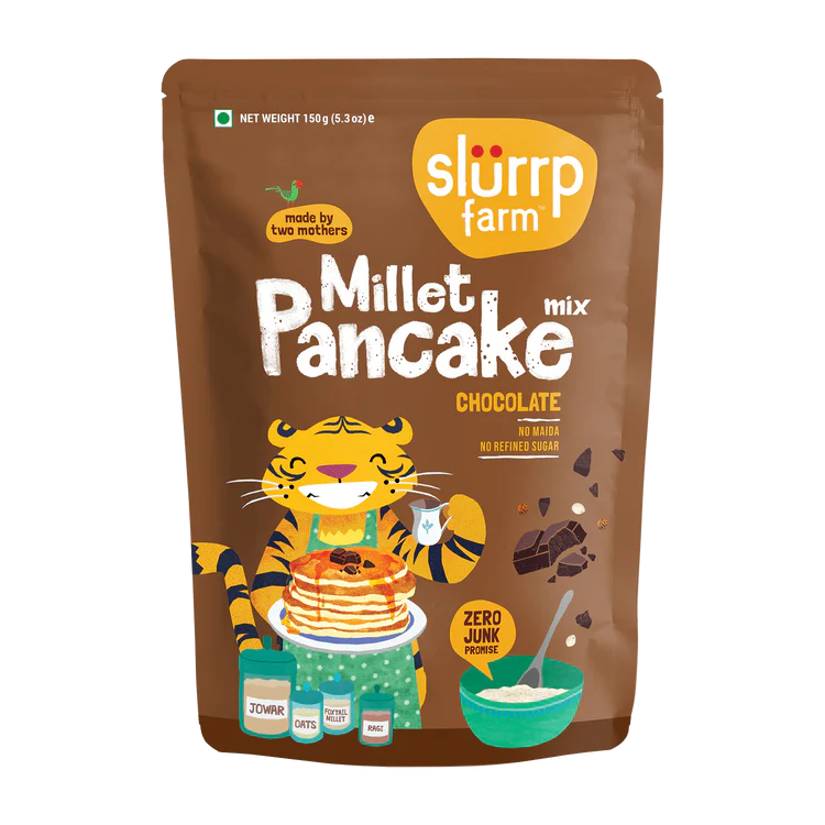 Shop Slurrp Farm Millet Pancake Mix Chocolate - 150g at Grocerywala