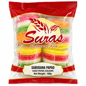 Saras Coloured Sabudana Papad - 400g
