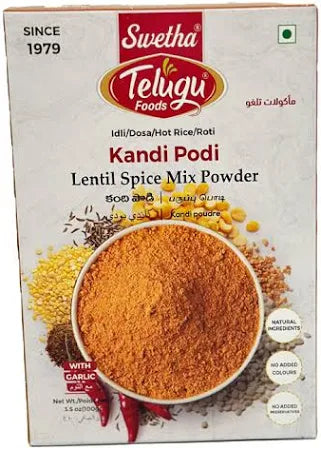 Shop Telugu Foods Kandi Podi with Garlic - 100g at Grocerywala