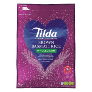 Shop Tilda Basmati Rice Brown - 5kg at Grocerywala