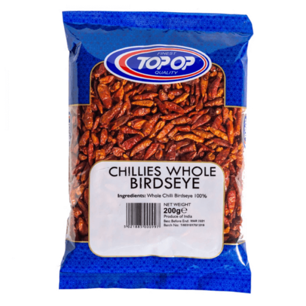 Shop Topop Bird Eye Whole Chilli 200G at Grocerywala