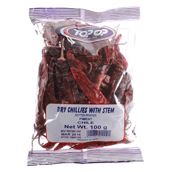 Shop Topop Dry Chili Stem 100g at Grocerywala