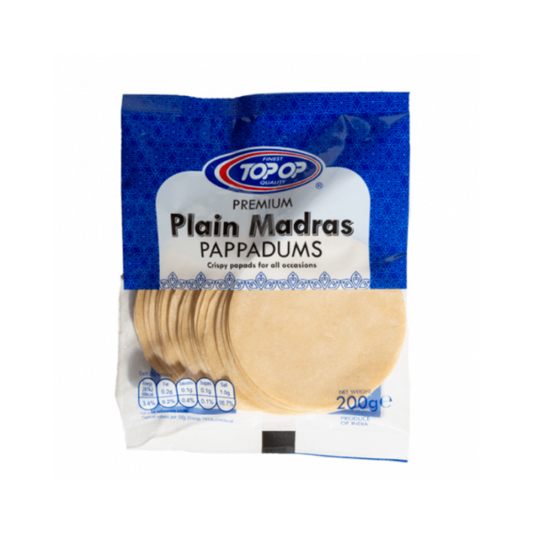 Shop Topop Papad Madras Plain 200G at Grocerywala